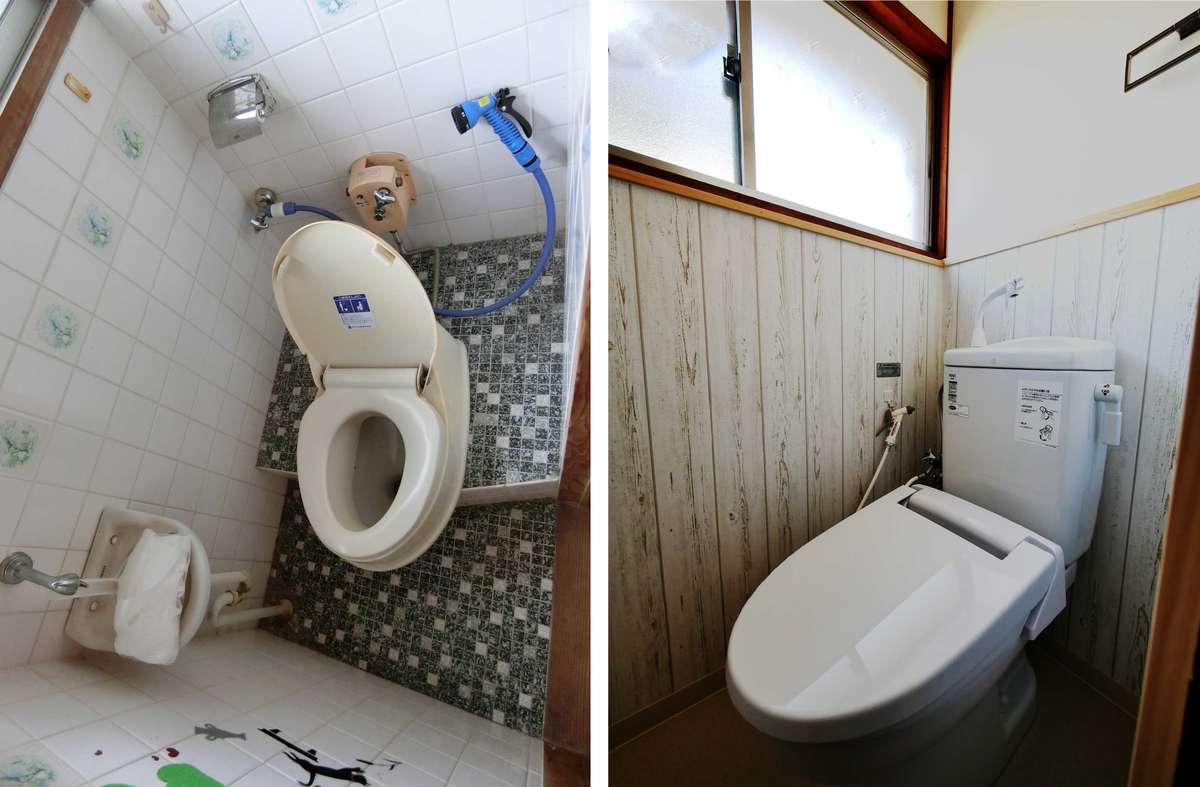 全面リフォームで、汲み取りトイレから簡易水洗トイレにリフォーム 施工例・費用のご紹介 岡山市密着型の